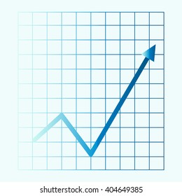 Vector Business Growing Chart Presentation Icon