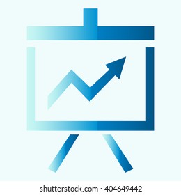 Vector Business Growing Chart Presentation Icon