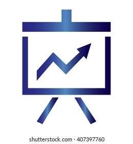 Vector Business Growing Chart Presentation Icon