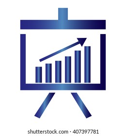Vector Business Growing Chart Presentation Icon