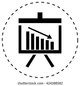 Vector Business Growing Chart Presentation Icon