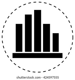 Vector Business Growing Chart Presentation Icon