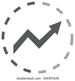 Vector Business Growing Chart Presentation Icon