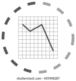 Vector Business Growing Chart Presentation Icon