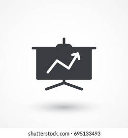 Vector Business Growing Chart Presentation Icon