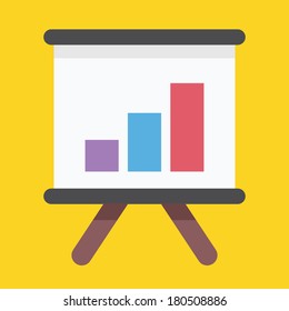 Vector Business Growing Graph Presentation Icon