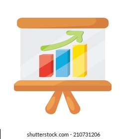 Vector Business Growing Graph Presentation Flat Icon