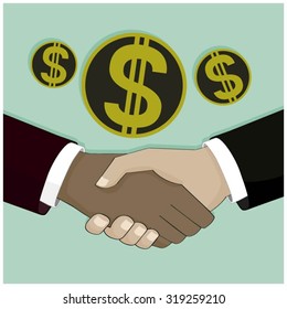 Vector business handshake