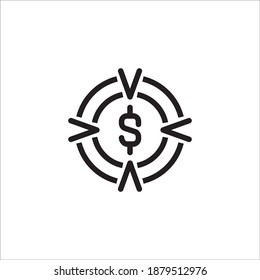 Plantilla gráfica de diseño de icono empresarial de vectores - Símbolo de destino comercial