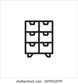 Plantilla gráfica de diseño de icono empresarial de vectores - Símbolo de gabinete