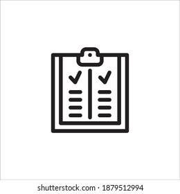 Plantilla gráfica de diseño de icono empresarial de vectores - Símbolo de comprobación de portapapeles