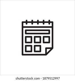 Vector Business Icon Design Graphic Template - Calendar Symbol