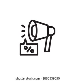 Vector Business Icon Design Graphic Template - Promotion Symbol