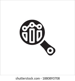 Vector Business Icon Design Graphic Template Style Glyph - Analysis Symbol