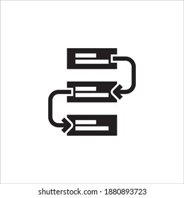 Glifo de estilo de plantilla gráfico de diseño de icono empresarial de vectores - Símbolo de tarea