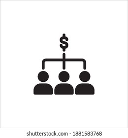 Vector Business Icon Design Graphic Template Style Glyph - Hierarchy Symbol