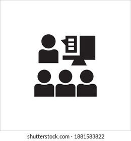 Vector Business Icon Design Graphic Template Style Glyph - Mentor Symbol