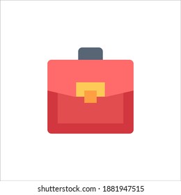 Vector Business Icon Design Graphic Template, Flat Colored - Briefcase Symbol