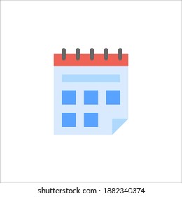 Vector Business Icon Design Graphic Template, Flat Colored - Calendar Symbol