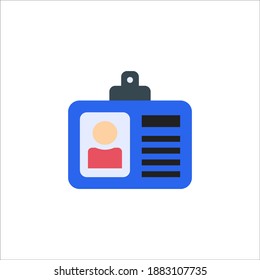 Plantilla gráfica de diseño de icono empresarial vectorial, color plano - símbolo de tarjeta de nombre