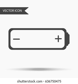 Vector business icon fully charged battery.