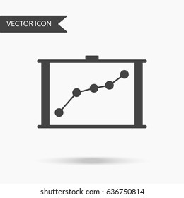 Vector business icon graph. Contemporary flat design.