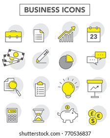 Vector business icon set