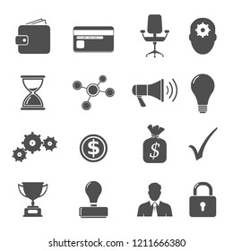 Vector  Business Icon set No. two
Illustration silhouette.