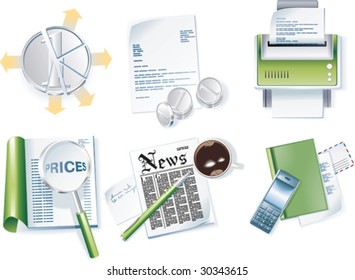 Vektorsymbol-Set für Unternehmen. Teil 1