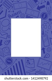 vector business icon and space for text background