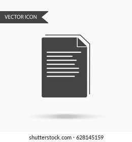 Vector business icon stack of paper sheets. Icon for for annual reports, charts, presentations, workflow layout, banner, number options, step up options, web design. Contemporary flat design.