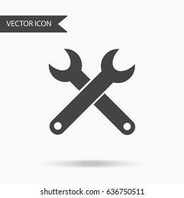 Vector business icon two spanners. Contemporary flat design.