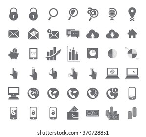 Vector business icons. Big set 