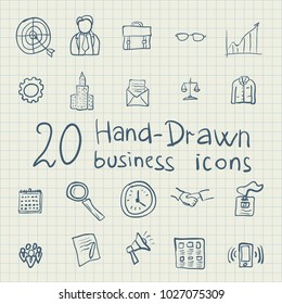 Vector Business Icons Line art drawing ilustration