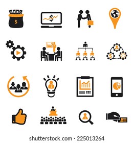 Vector business icons. Management icons, finance icons, human resources icons.illustration.Idea Settings Globe Graph Concept.Info graphic.Mobile,web,brochure,leaflet,template,banner,wallpaper,flyer