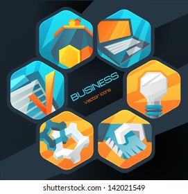 Vector business icons set
