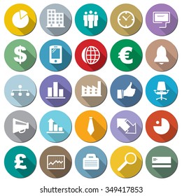 Vector business icons set.
