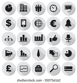 Vector business icons set.