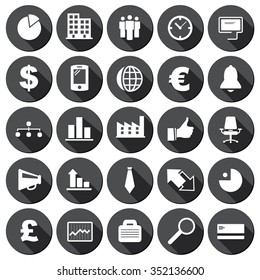 Vector business icons set.