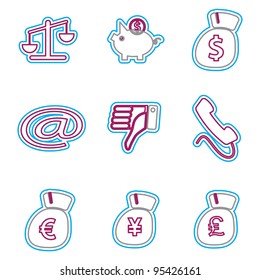 Vector business icons set 4. Vector Illustration EPS 8.