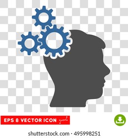 Vector Business Idea EPS vector icon. Illustration style is flat iconic bicolor cobalt and gray symbol on a transparent background.