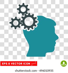 Vector Business Idea EPS vector icon. Illustration style is flat iconic bicolor soft blue symbol on a transparent background.