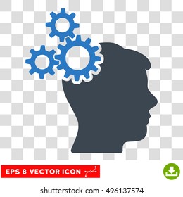 Vector Business Idea EPS vector icon. Illustration style is flat iconic bicolor smooth blue symbol on a transparent background.