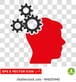 Vector Business Idea EPS vector pictogram. Illustration style is flat iconic bicolor gray and intensive red symbol on a transparent background.