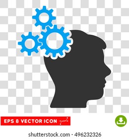 Vector Business Idea EPS vector pictogram. Illustration style is flat iconic bicolor blue and gray symbol on a transparent background.