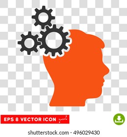 Vector Business Idea EPS vector pictograph. Illustration style is flat iconic bicolor gray and orange symbol on a transparent background.