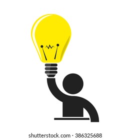  vector business illustration concept Creative idea lamp 