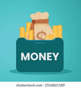 Vector business illustration of leader to achieve business success. Businessman running to the goal. Business concept about goals, success, ambition, achievements and challenges. Career vector concept