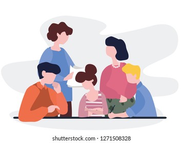 Vector business illustration, for web page, banner, presentation, social media, documents, cards, posters.businessmen together  teamwork, abstract design graphic, construction business, startup, idea