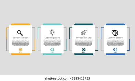 Vector business infographic design elements flowchart steps